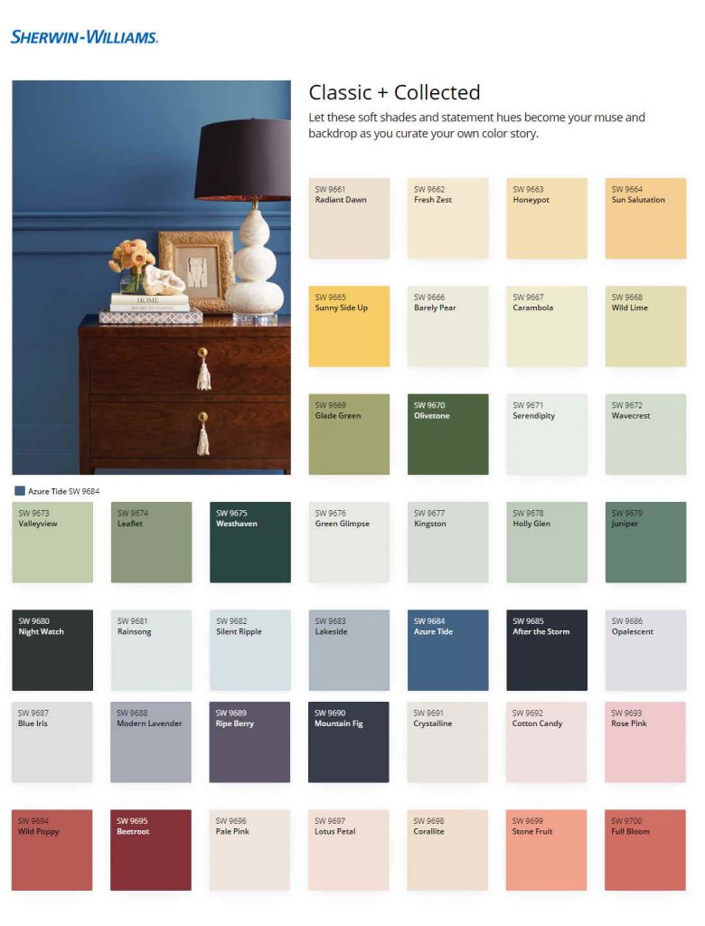 Sherwin WIlliams classic colors collection