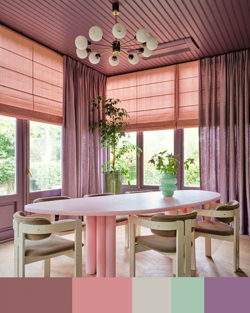 pink and purple interior color scheme