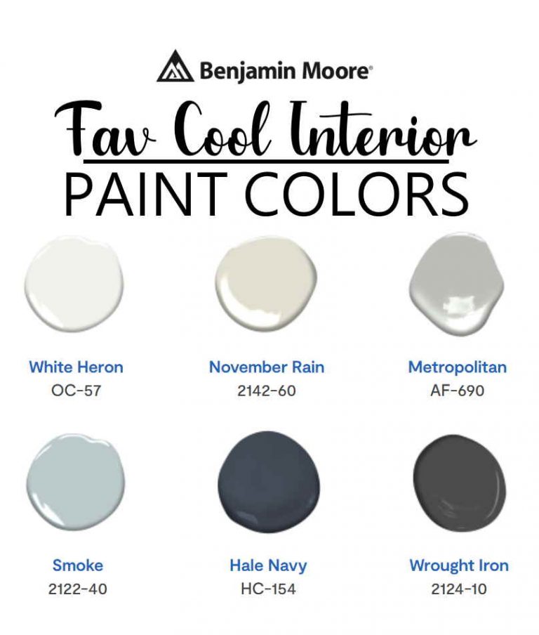 Benjamin Moore Favorite Cool Interior Paint Colors Interiors By Color