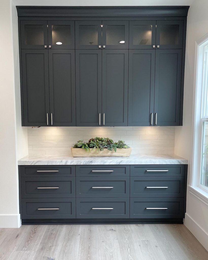 Benjamin Moore Wrought Iron cabinets