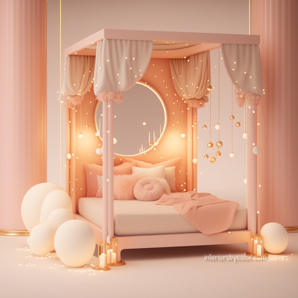 a_pastel_pink_and_gold_bedroom_with_a_four_post_bed