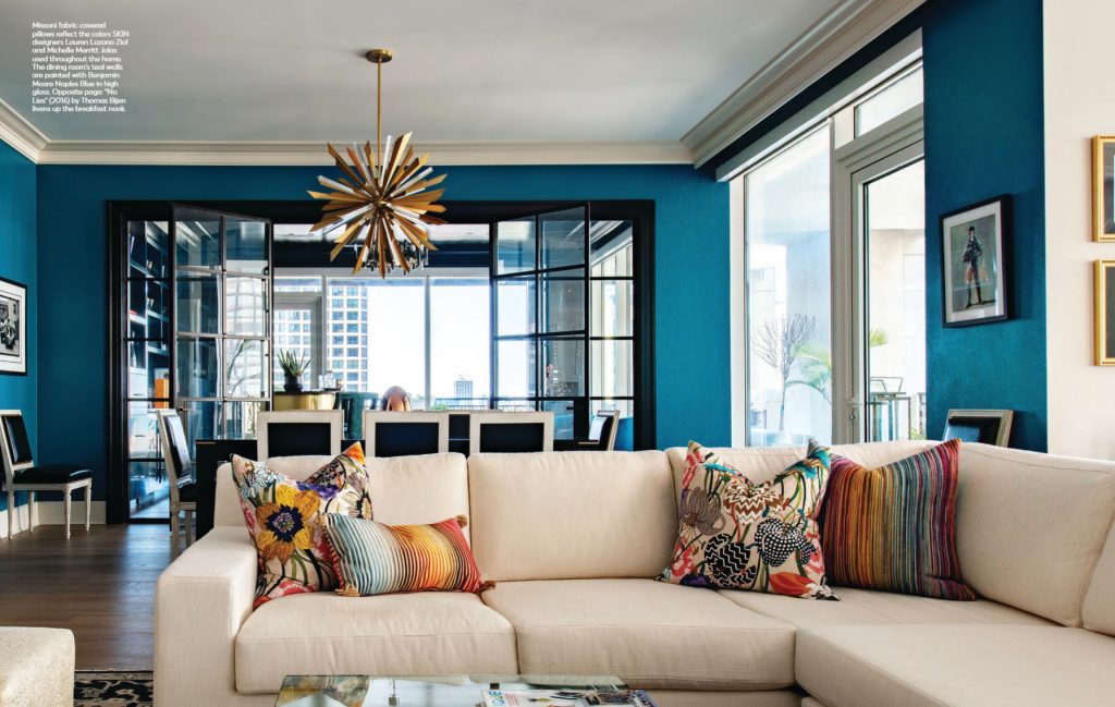 Naples Blue by Benjamin Moore in high gloss