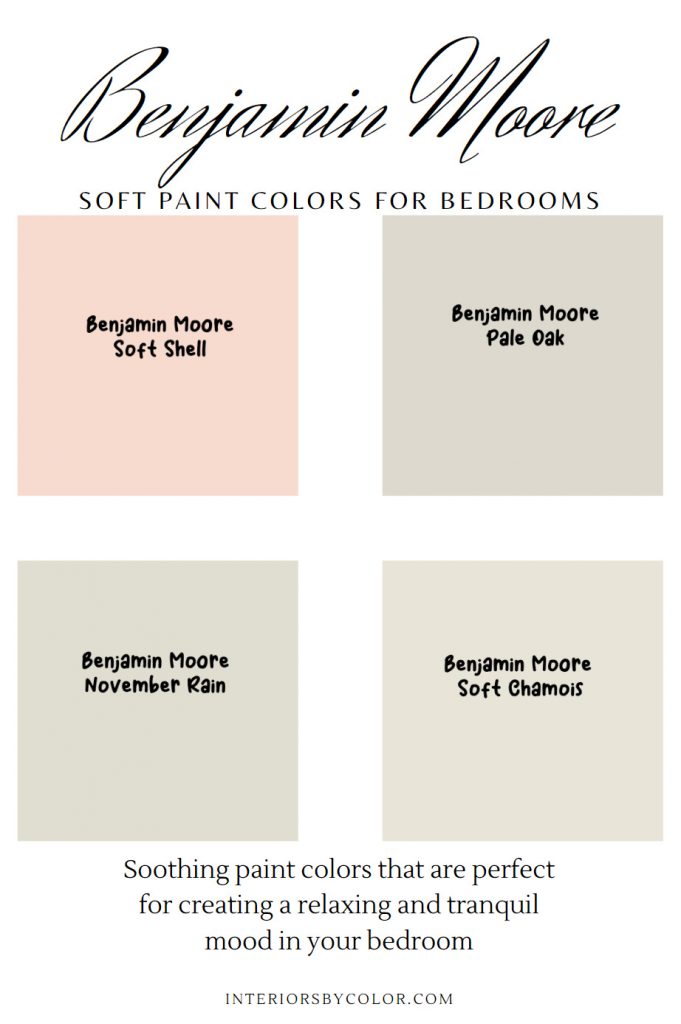 Benjamin Moore Soft Paint Colors for Bedrooms 2023