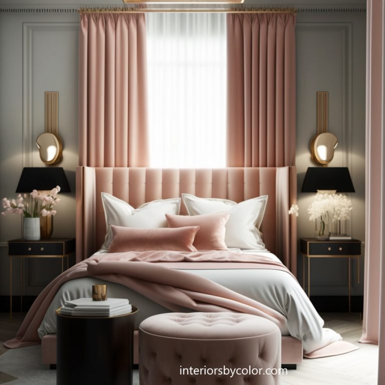 Glamorous Pink and Gold Bedroom Ideas Interiors By Color