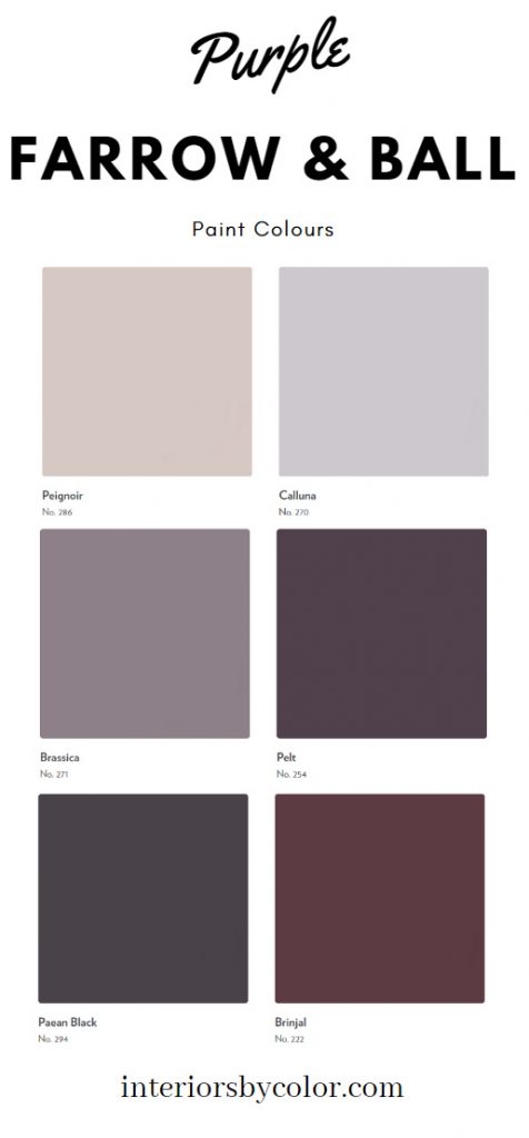 farrow & ball purple paint colours