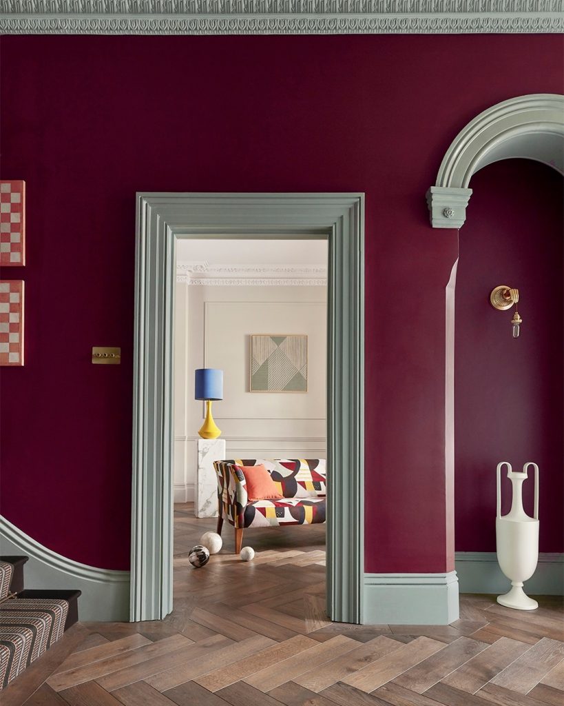 Zoffany Crimson red wall paint