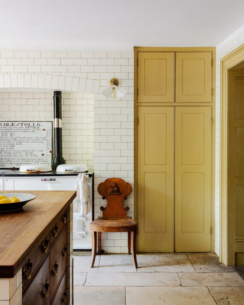 butter yellow kitchen cabinets