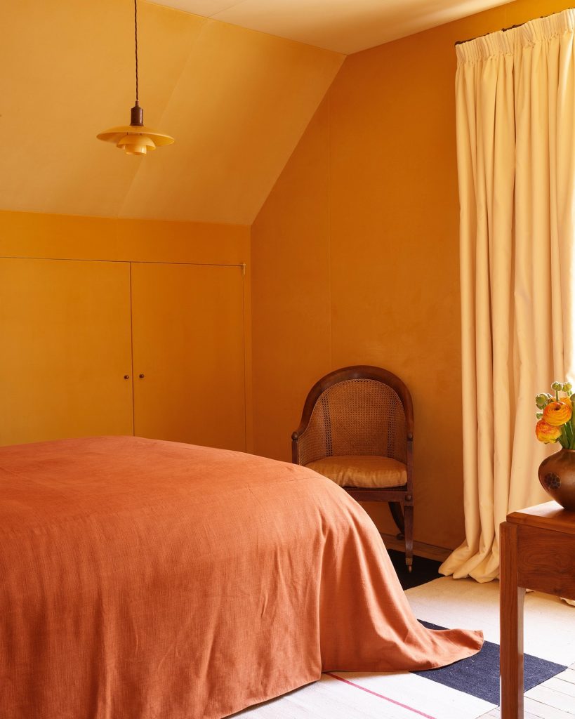 modern bedroom Orange Interior Color Schemes for 2023