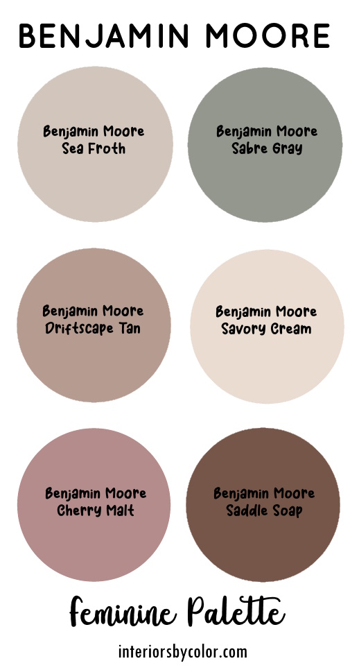 Benjamin Moore Feminine Color Palette