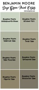 Benjamin Moore Sage Green Paint Colors