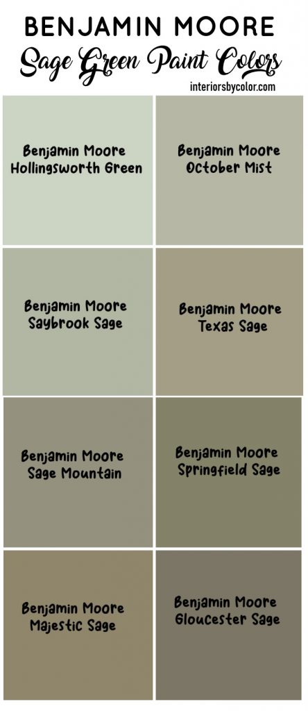 Benjamin Moore Sage Green Paint Colors