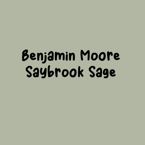 Benjamin Moore Saybrook Sage paint