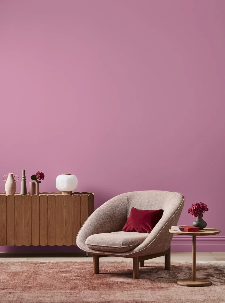Dulux Pink Gin wall paint