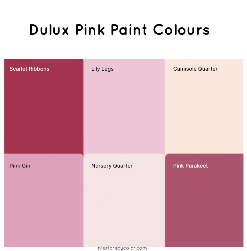 Dulux Pink Paint Colours