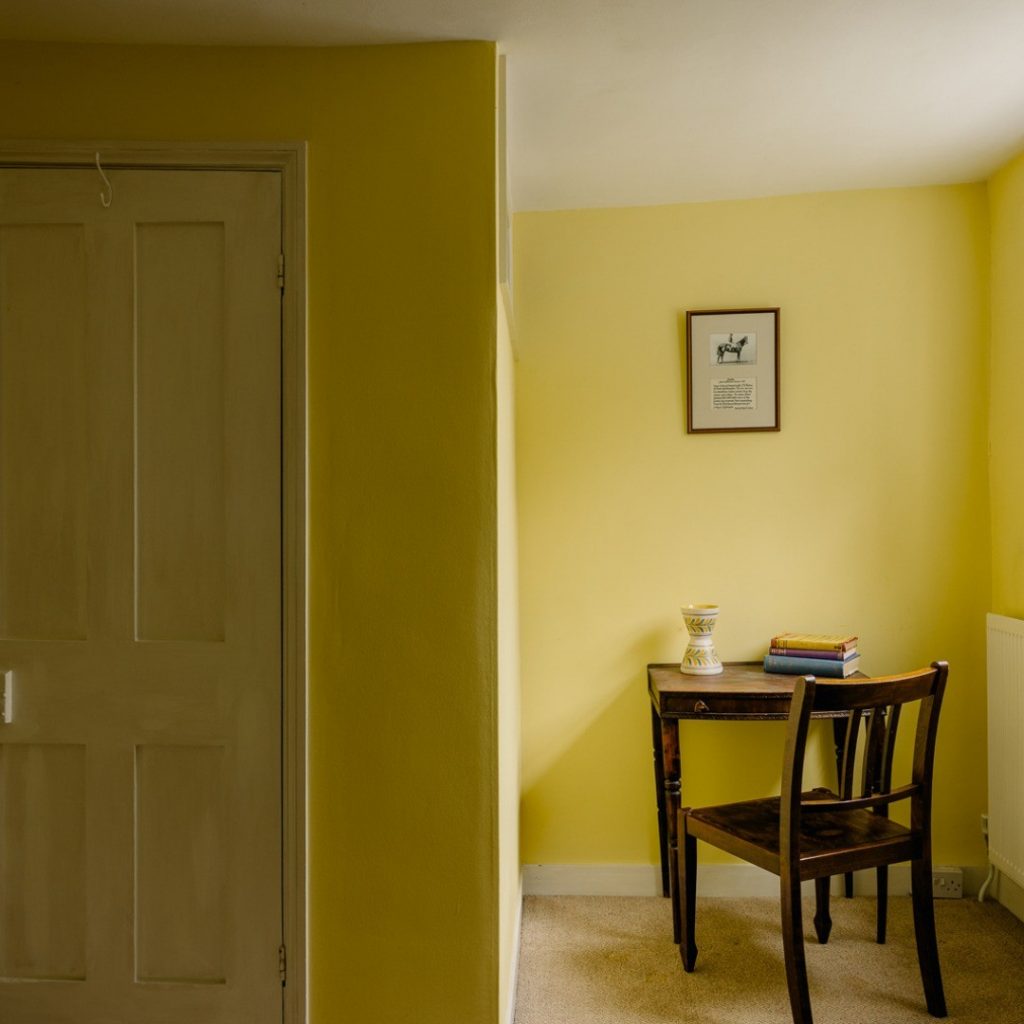lemon yellow interior colour scheme