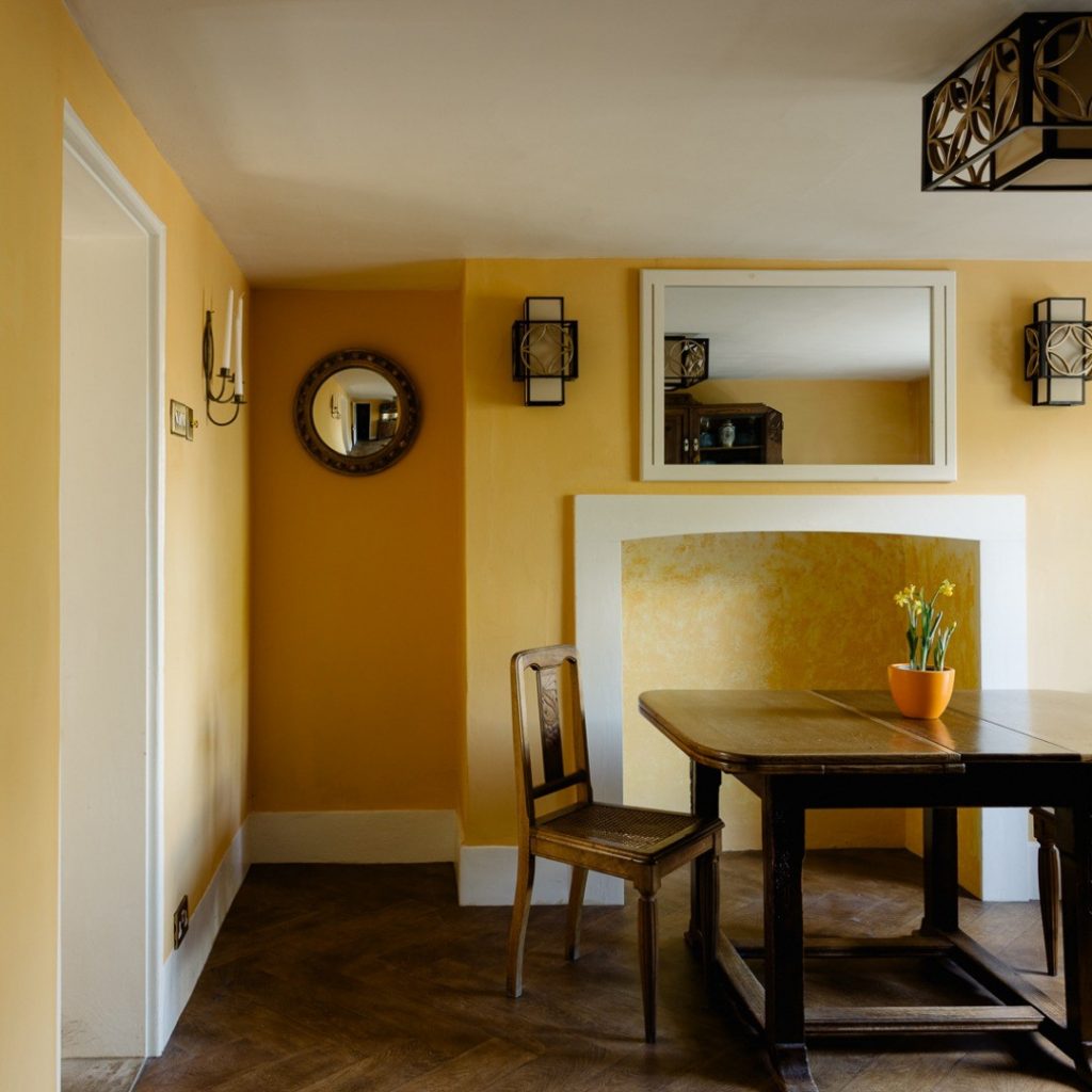 lemon yellow interior colour scheme