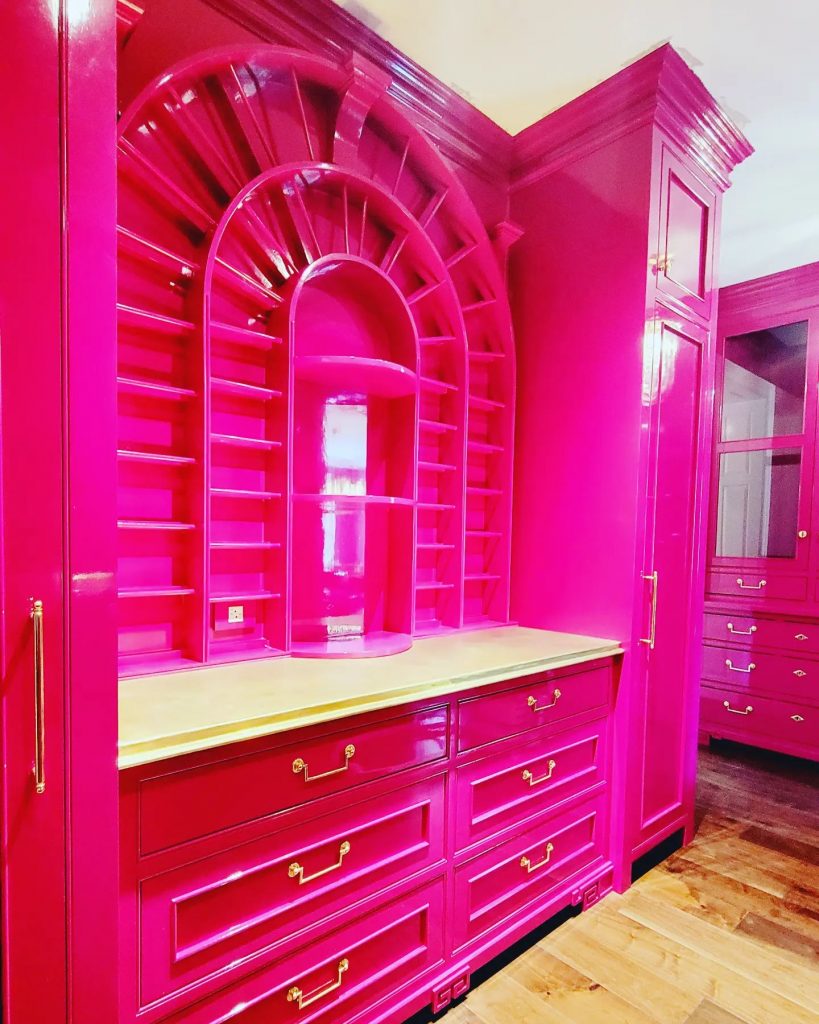 Fuchsia Glossy Interior Paint Color