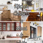 Two-toned kitchen cabinets wood and white