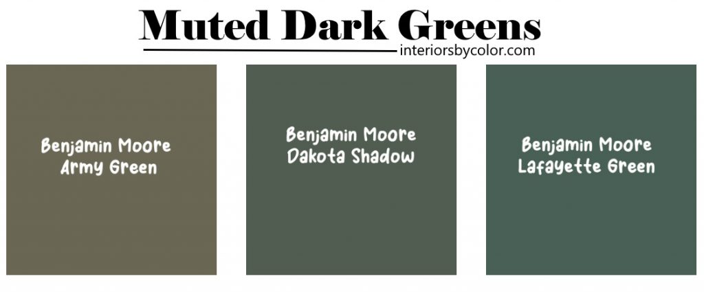 benjamin moore dark green paint colors