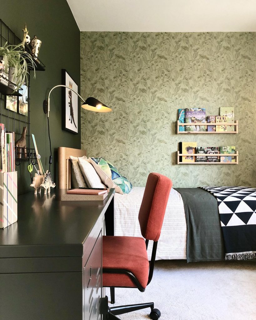 Backwoods by Benjamin Moore Green Bedroom