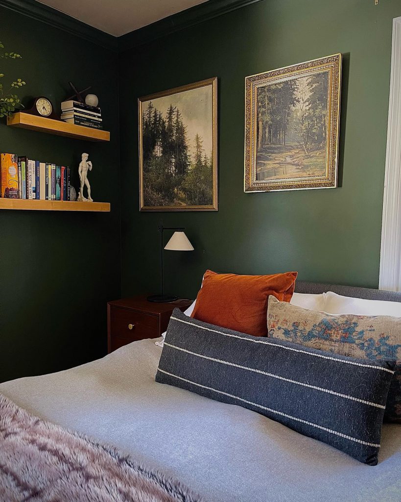 Backwoods by Benjamin Moore Green Bedroom Paint Color