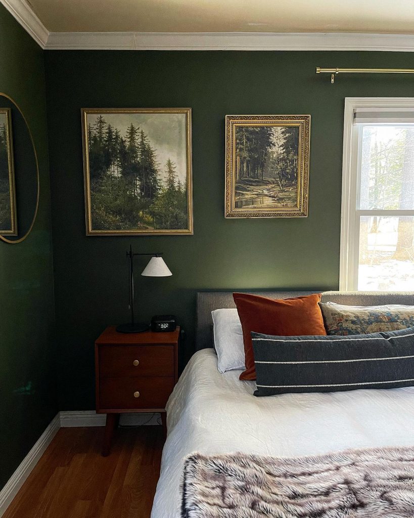 Backwoods by Benjamin Moore Green Bedroom Paint Color