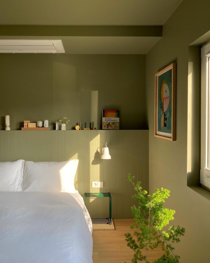 Benjamin Moore Louisburg Green afternoon light