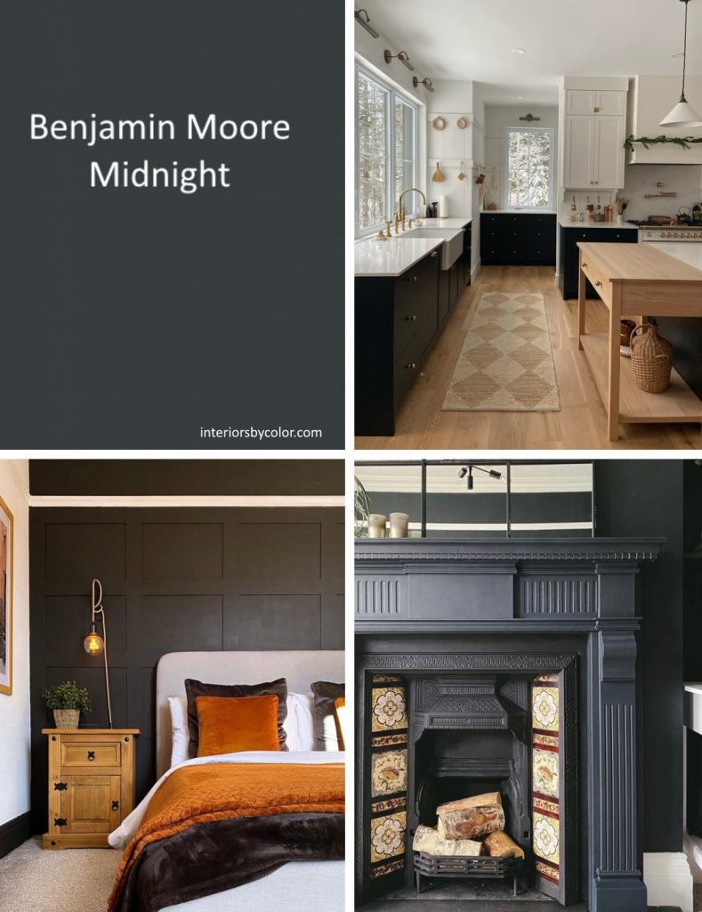 Benjamin Moore Midnight black paint