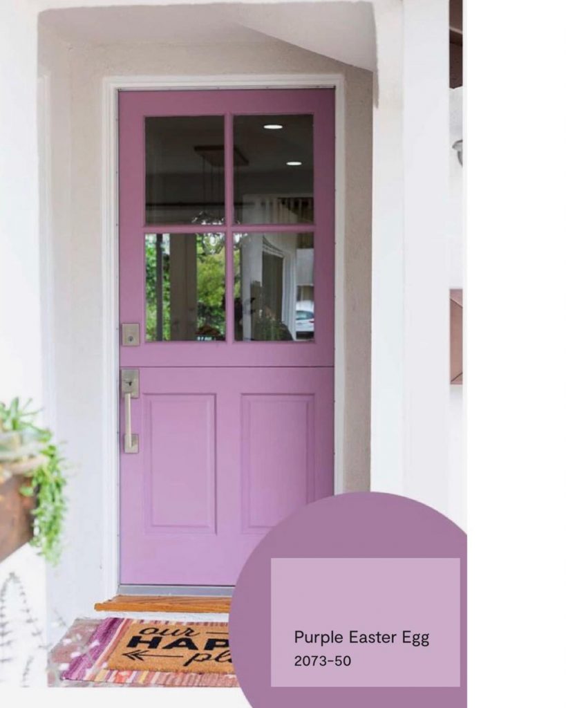 Benjamin Moore Purple Easter Egg front door paint color