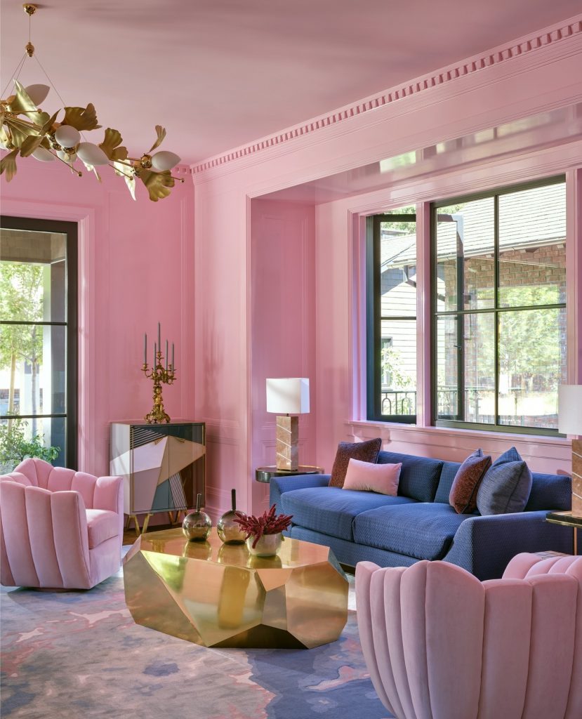 barbie pink living room