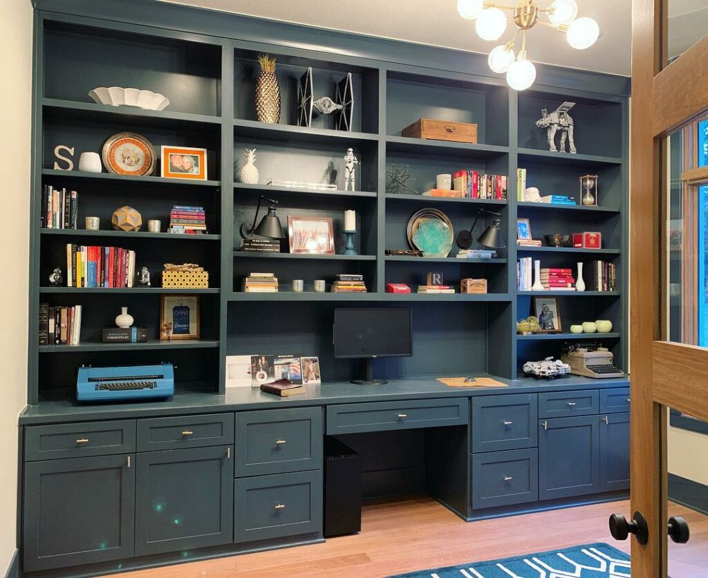 Benjamin Moore Blue Note shelves