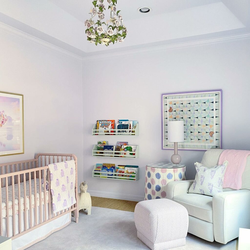 Benjamin Moore Nosegay - lavender nursery paint color