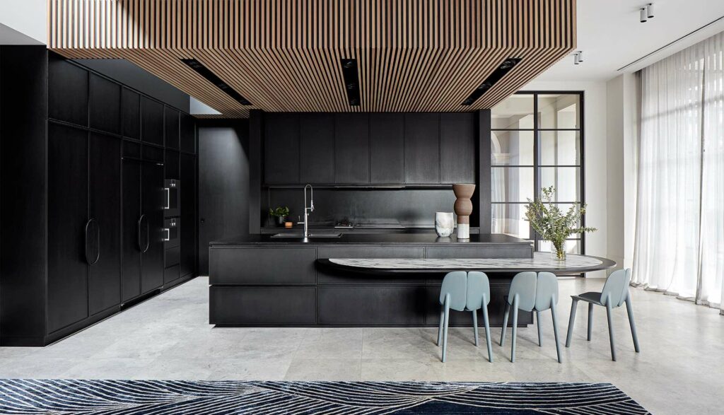 The Australian Top 20 Interior Designers Christopher Elliott Design black modern kitchen