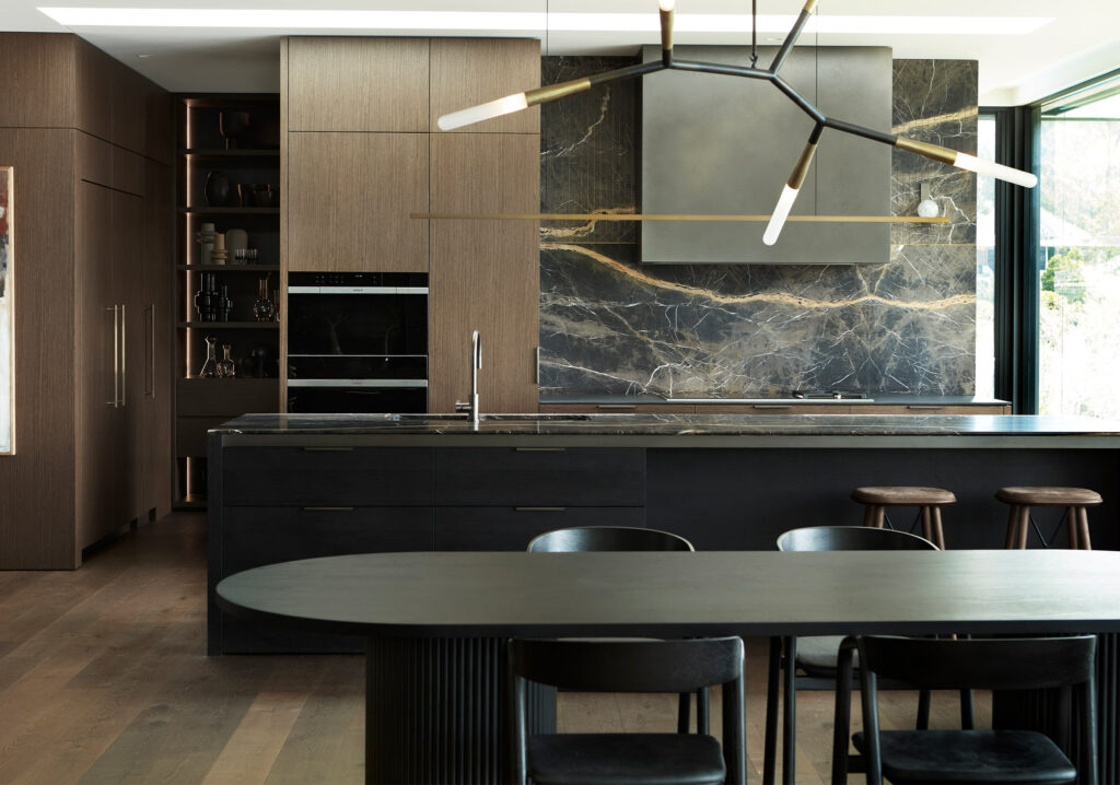 The Australian Top 20 Interior Designers Hare & Klein - modern dark kitchen