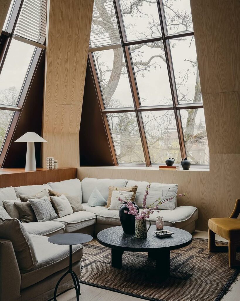 big windows in the living room