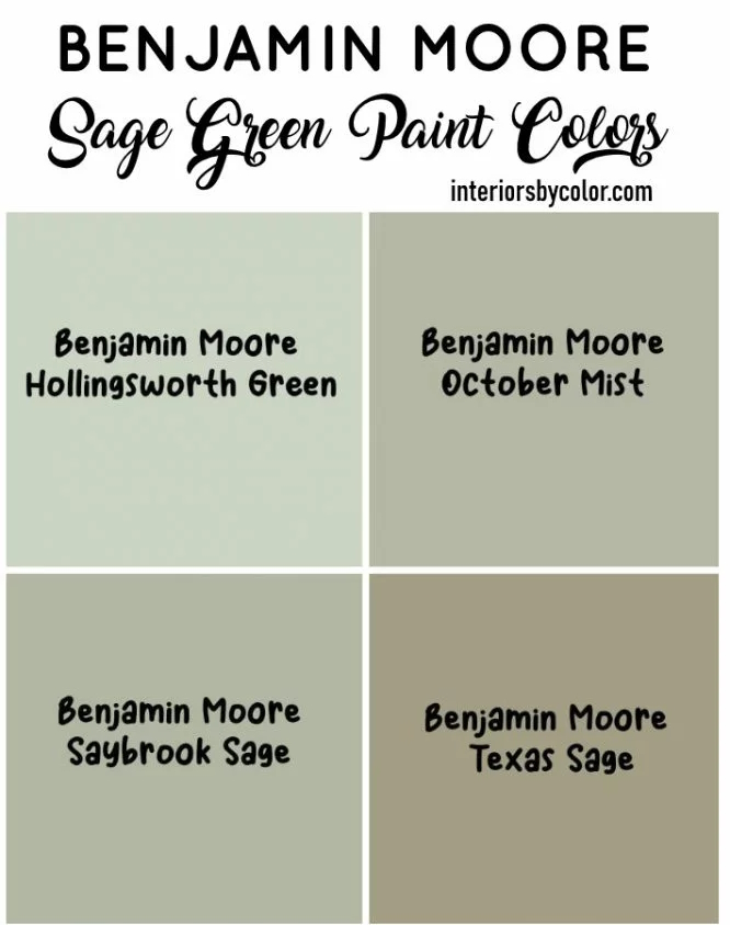 What color is best for the living room - benjamin moore sage greens