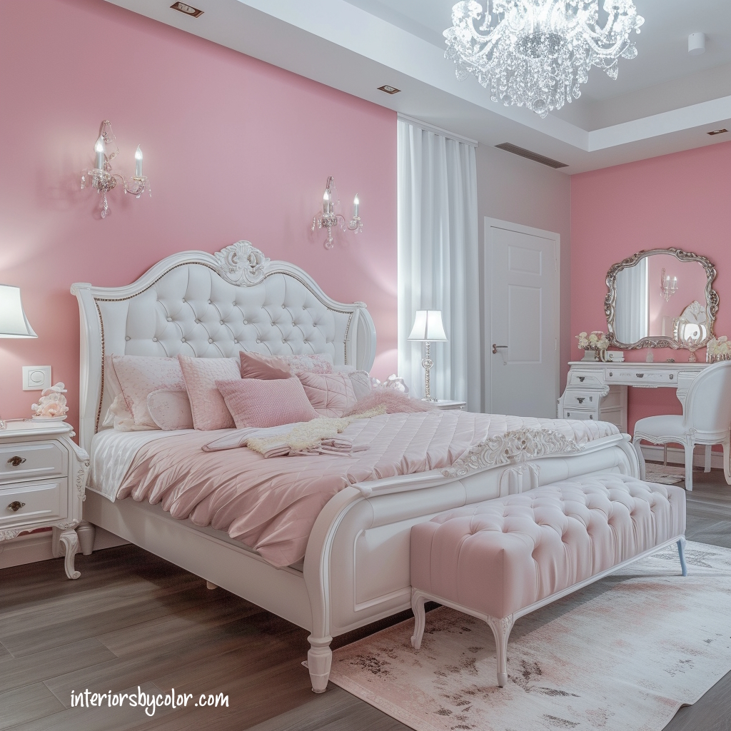 Best Paint Color for Bedroom with White Furniture pastel pink