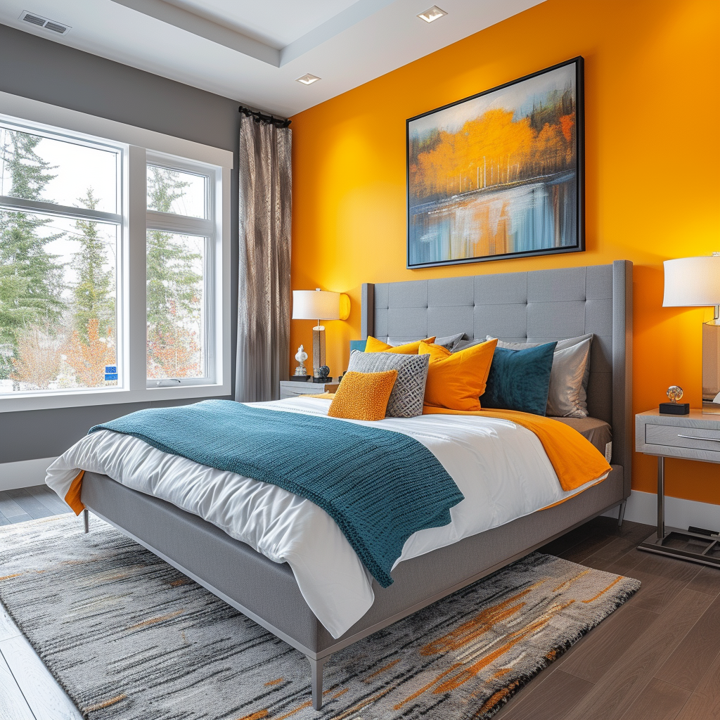 Best wall paint color for bedroom with grey furniture