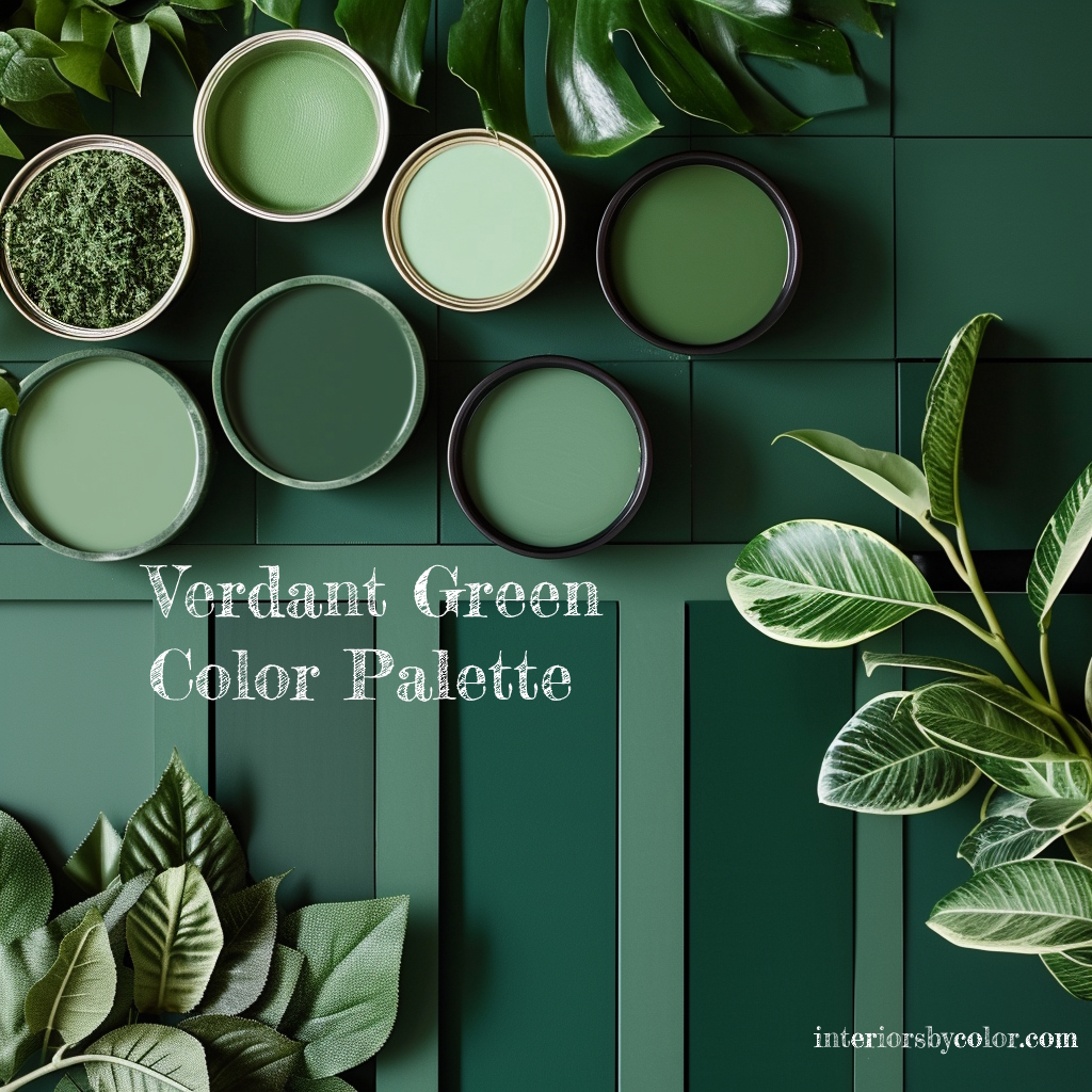 maximalist green paint color palette