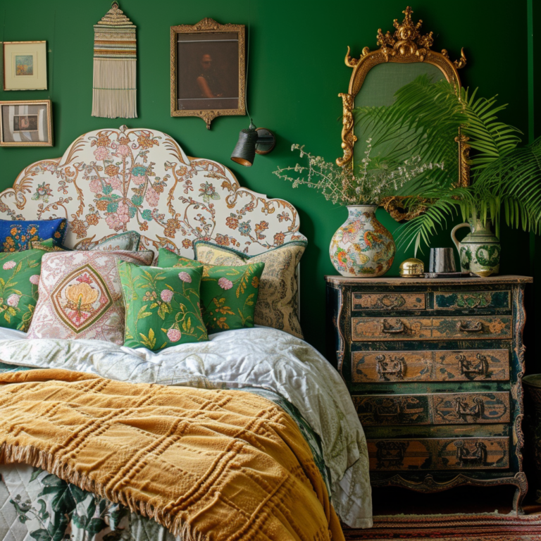 Maximalist Green Bedroom Ideas - Interiors By Color