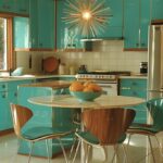 Bold Hues and Retro Flair: A Mid-Century Modern Kitchen Oasis
