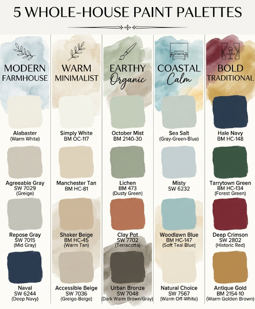 whole house colors paint