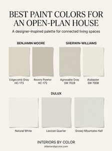 Best Benjamin Moore, Sherwin-Williams and Dulux paint colors for open-plan homes